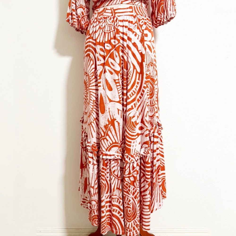 Anthro Bohdi Boho Wrap Top and Midi Skirt M/L - Picture 10 of 15